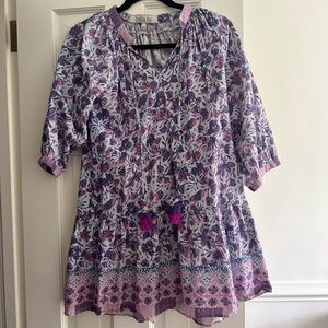 Bella Tu Floral Mini Dress - Purple and Pink